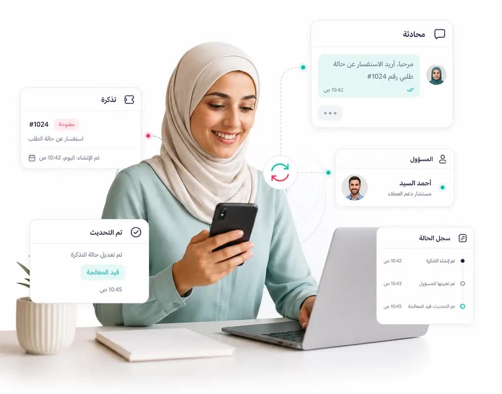 Conversation ticket details and internal notes inside Taloo: Live updates