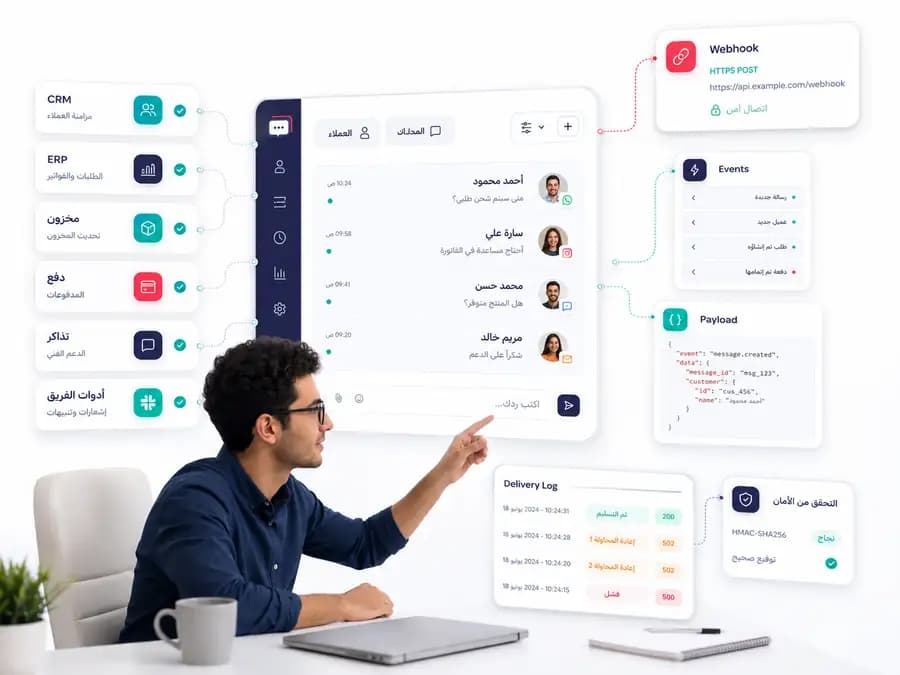 Webhook and integration settings inside Taloo: Integration dashboard